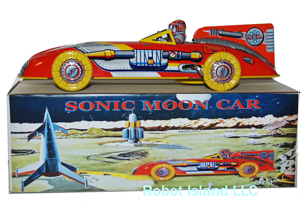 Space Racer Sonic Moon Car Tin Toy 