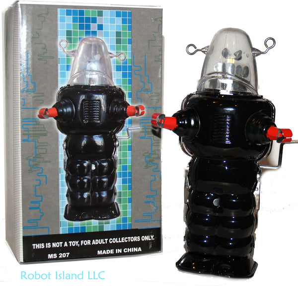 Robby the Robot Space Trooper Crank Wind 1950's Version Black