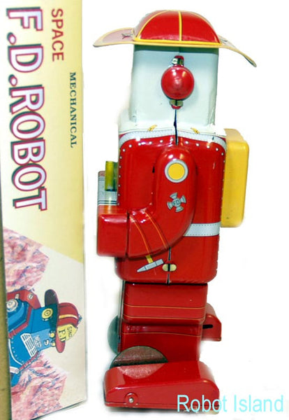 Space Fireman Robot Tin Windup - SALE! – Robot Island