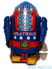 ARRIVED! Blue Mr. Atomic Robot Tin Toy Windup SALE!