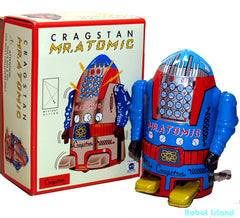 ARRIVED! Mr. Atomic Robot Tin Toy Windup Blue