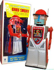 Chief Smoky Robot Tin Mr. Chief Silver